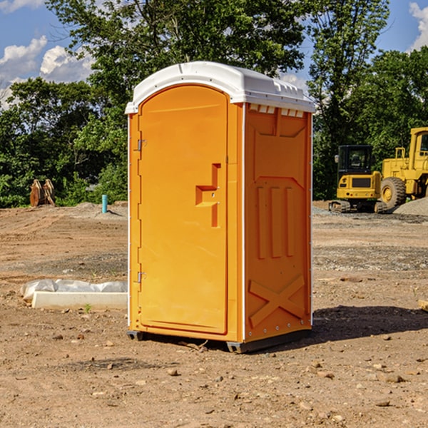 how often are the portable restrooms cleaned and serviced during a rental period in Frontier